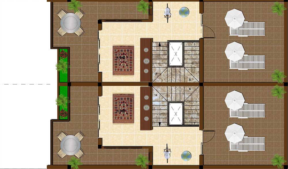 MẶT BẰNG VẬT DỤNG LẦU 2 - SÂN THƯỢNG